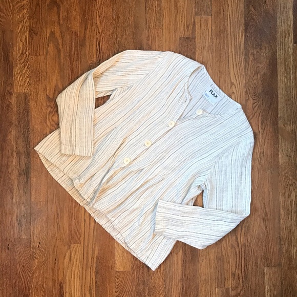 Flax Tops - Flax Linen Button Down Shirt